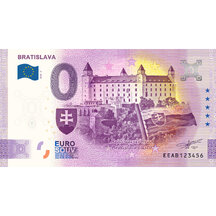 0 Euro Suvenýr Slovensko 2026 - Bratislava - Hrad se znaky