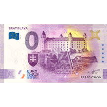 0 Euro Suvenýr Slovensko 2026 - Bratislava - Hrad se znaky Gold