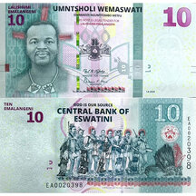 10 Emalangeni 2024 Svazijsko