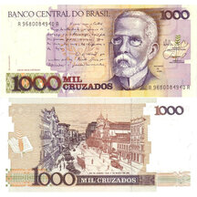 1000 Cruzados 1988 Brazílie