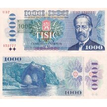 1000 Korun 1985 Česká republika - série U (kolok tištěný 1993)