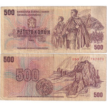 500 Korun 1973 Československo - série U