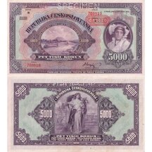 5000 Korun 1943 Protektorát Čechy a Morava - série B