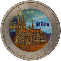 2 EURO Německo 2011 - Spolková země Severní Porýní-Vestfálsko - kolorovaná
