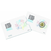 2 EURO Portugalsko 2012 - 10 let Euro měny - coincard Proof