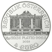 4 EURO Rakousko - Wiener Philharmoniker - Platina