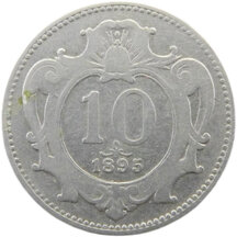 10 Haléř František Josef I. 1895