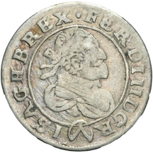3 Grajciar Ferdinand II. 1625 Vídeň (W)