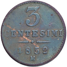 3 Centesimi František Josef I.1852 M