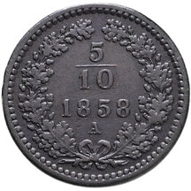 5/10 Grajciar František Josef I.1858 A