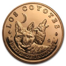 Měděná mince 5 Dollar Los Coyotes 1 Unce