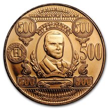 Měděná mince Bankovka Benjamina Franklina 1 Unce