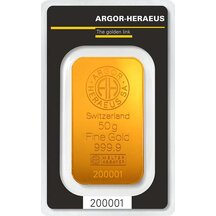 Zlatá cihlička Argor-Heraeus 50 g