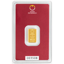 Zlatá cihlička Münze Österreich 2 g