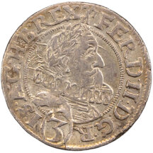 3 Grajciar Ferdinand II. 1628 Vratislav (VR HR)