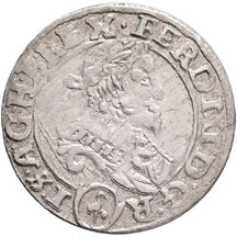 3 Grajciar Ferdinand III. 1640 Vídeň (W)