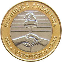2 Pesos Argentina 2016 - Nezávislost