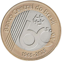 1 REAL Brazílie 2025 - 60 let centrální banky