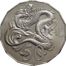 50 Centů Austrálie 2012 - Rok draka