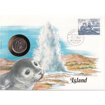 Numismatická obálka Island 1984