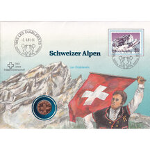 Numismatická obálka Švýcarsko 1986 - Les Diablerets