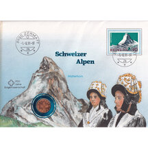 Numismatická obálka Švýcarsko 1986 - Matterhorn