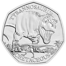 50 Pence Velká Británie 2024 - Tyrannosaurus
