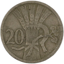 20 Haléř Československo 1921