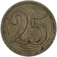 25 Haléř Československo 1933
