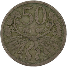 50 Haléř Československo 1921