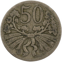 50 Haléř Československo 1922