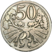 50 Haléř Československo 1925