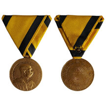 Medaile František Josef I. - 40 let věrné služby 1908