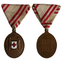 Medaile František Josef I. - Červený kříž 1914 (AE)