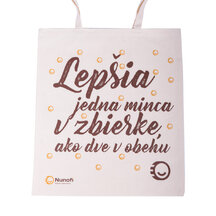 Plátěná taška Nunofi - Lepší jedna mince...
