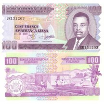 100 franků 2001 Burundi