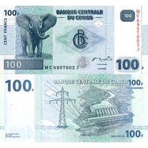 100 franků 2007 Kongo