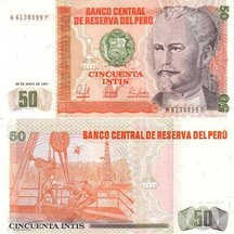 50 Intis 1987 Peru