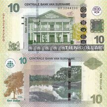 10 dolarů 2019 Surinam