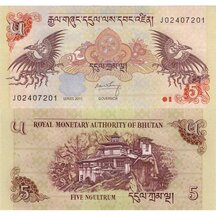 5 Ngultrum 2011 Bhútán