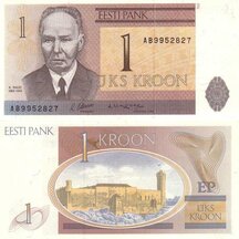 1 Kroon 1992 Estonsko