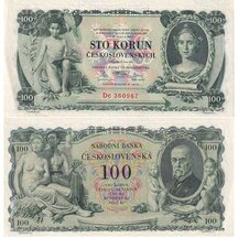 100 Korun 1931 Československo - série Dc