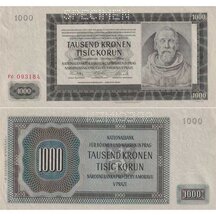 1000 Korun 1942 Protektorát Čechy a Morava - série Fc