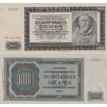 1000 Korun 1942 Protektorát Čechy a Morava - série Jb
