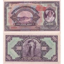 5000 Korun 1943 Protektorát Čechy a Morava - série C