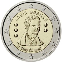 2 EURO Belgie 2009 - Louis Braille