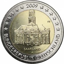 2 EURO Německo 2009 - Spolková země Sársko A