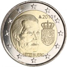 2 EURO Lucembursko 2010 - Erb velkovévody Henriho