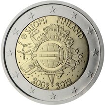 2 EURO Finsko 2012 - 10 let Euro měny