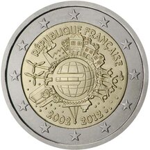 2 EURO Francie 2012 - 10. let Euro měny